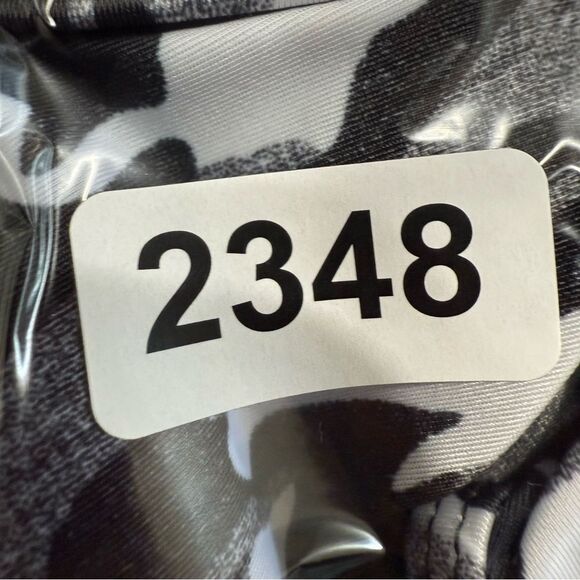 Gray and Black Crop Swim Top with Cut-Out Design - Picture 4 of 4